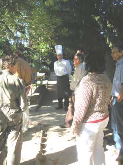 The growers of Crozes-Hermitage get together in the vineyard